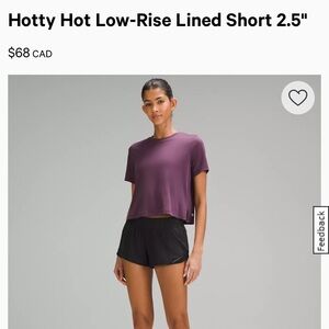 Lululemon hotty hot low rise shorts